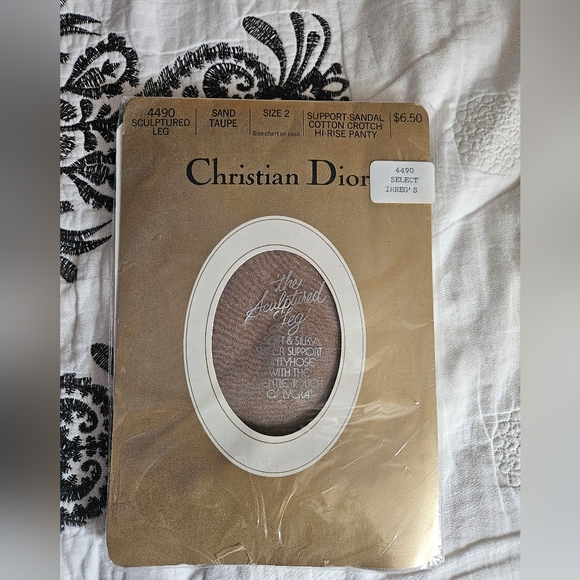 VINTAGE Dior Pantyhose SAND/TAUPE - Picture 1 of 4
